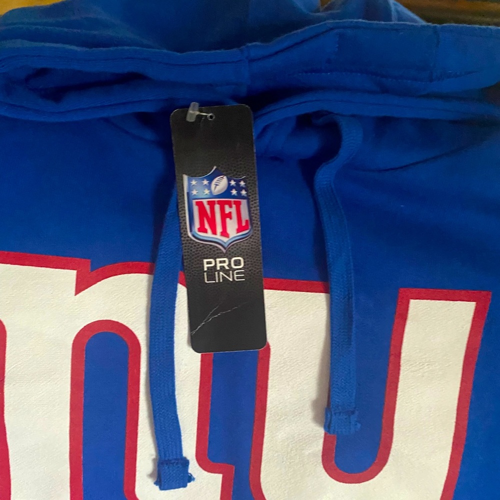 Ny giants older style hoodie sweatshirt blue